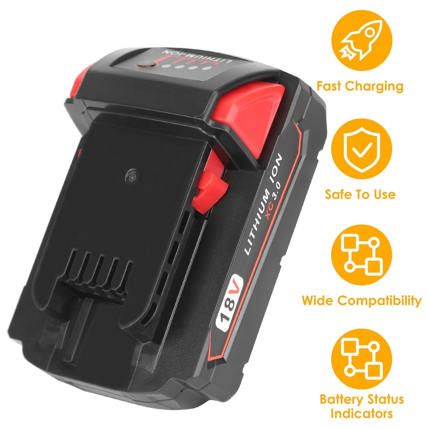 Frendorf | 18V Batteriewechsel kompatibel mit Milwaukee M18 kabellosem Elektrowerkzeug