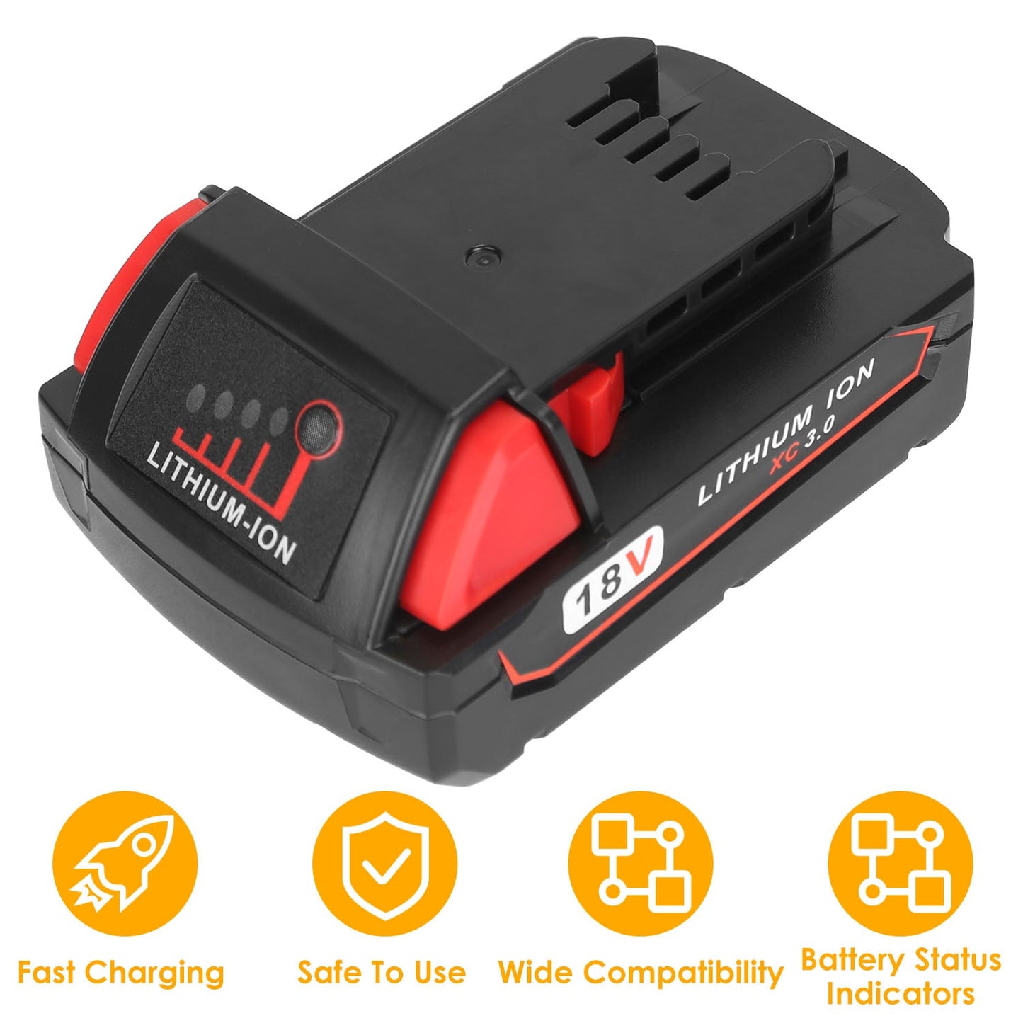 Frendorf | 18V Batteriewechsel kompatibel mit Milwaukee M18 kabellosem Elektrowerkzeug