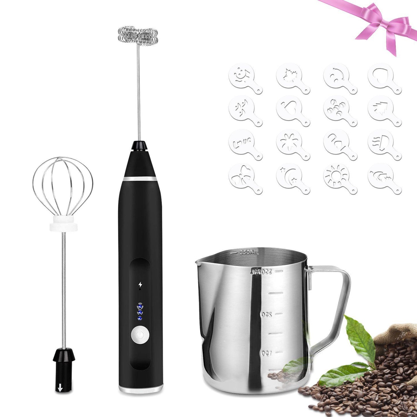Frendorf | 19-Pack: USB Elektrischer Milch Kaffee Schaumgeyer Pitcher Set