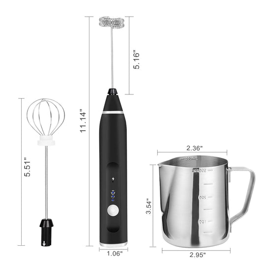 Frendorf | 19-Pack: USB Elektrischer Milch Kaffee Schaumgeyer Pitcher Set