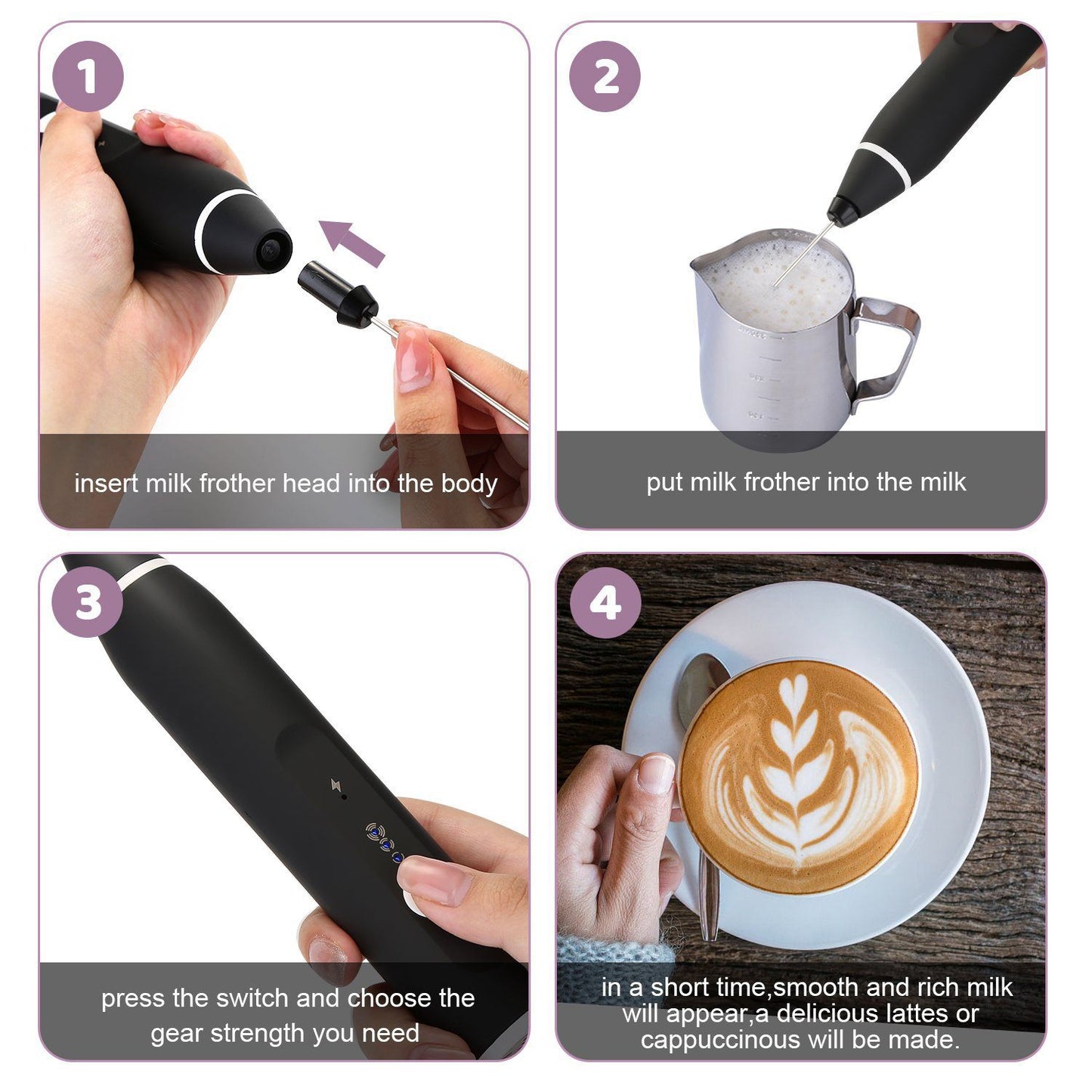 Frendorf | 19-Pack: USB Elektrischer Milch Kaffee Schaumgeyer Pitcher Set