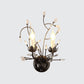 Frendorf | 2-Lampen Kerzenhalter Wandlamp Fixture Minimalisme Zwarte Kristal Wandlamp met Vertakt Design