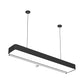Lineare Deckenhängelampe Moderne Acryl Schwarz LED Tropf Pendelleuchte für Büro, 23,5"/47"/59" Breite