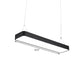 Büro LED Hängeleuchte Moderne schwarze Pendelleuchte mit rechteckigem Acrylschirm, 23,5"/47"/71" L