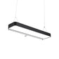 Büro LED Hängeleuchte Moderne schwarze Pendelleuchte mit rechteckigem Acrylschirm, 23,5"/47"/71" L
