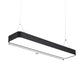 Büro LED Hängeleuchte Moderne schwarze Pendelleuchte mit rechteckigem Acrylschirm, 23,5"/47"/71" L