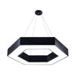 Acryl Hexagon Hängende Pendelleuchte Modern 16"/23.5"/39" W LED Deckenleuchte in Schwarz/Weiß für Büro