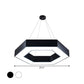 Acryl Hexagon Hängende Pendelleuchte Modern 16"/23.5"/39" W LED Deckenleuchte in Schwarz/Weiß für Büro