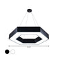 Acryl Hexagon Hängende Pendelleuchte Modern 16"/23.5"/39" W LED Deckenleuchte in Schwarz/Weiß für Büro
