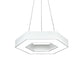 Acryl Hexagon Hängende Pendelleuchte Modern 16"/23.5"/39" W LED Deckenleuchte in Schwarz/Weiß für Büro