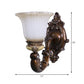 Antiqued Invert Bell Wandschale Einzellicht Creme Rillen Glas Wandmontierte Beleuchtung in Braun