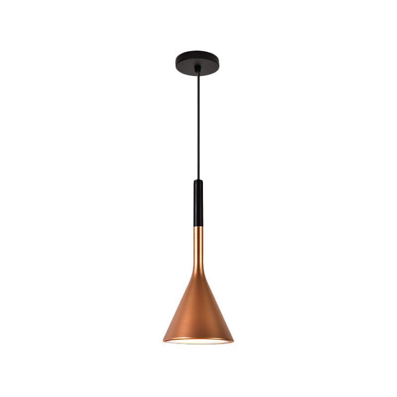 Trumpet Metallic Hängeleuchte Nordic Style 1 Glühbirne Rot/Weiß/Schwarz Finish Down Lighting Pendelleuchte