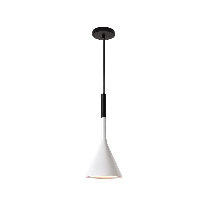 Trumpet Metallic Hängeleuchte Nordic Style 1 Glühbirne Rot/Weiß/Schwarz Finish Down Lighting Pendelleuchte