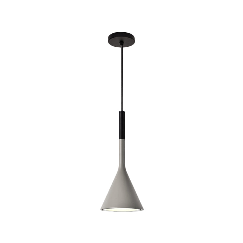 Trumpet Metallic Hängeleuchte Nordic Style 1 Glühbirne Rot/Weiß/Schwarz Finish Down Lighting Pendelleuchte