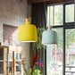 Wein Jar-förmige Down Lighting Macaron Aluminium 1-Licht Offene Küche Pendelleuchte in Blau/Gold/Braun mit Holz-Kork