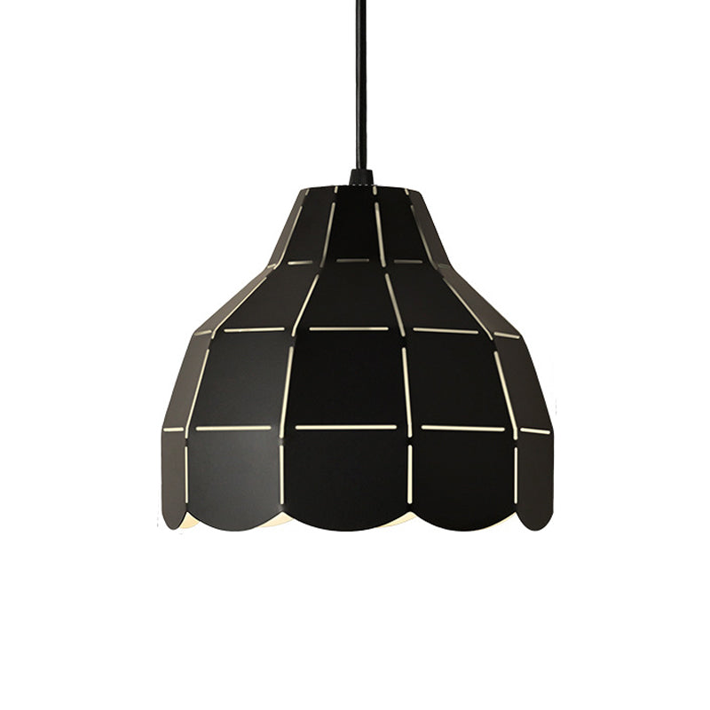 Laser Cut Floral Aluminium Tropfen Pendant Macaron 1 Glühbirne Grün/Gelb/Grau Hängeleuchte