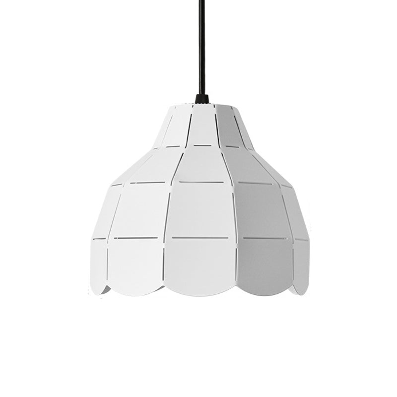 Laser Cut Floral Aluminium Tropfen Pendant Macaron 1 Glühbirne Grün/Gelb/Grau Hängeleuchte