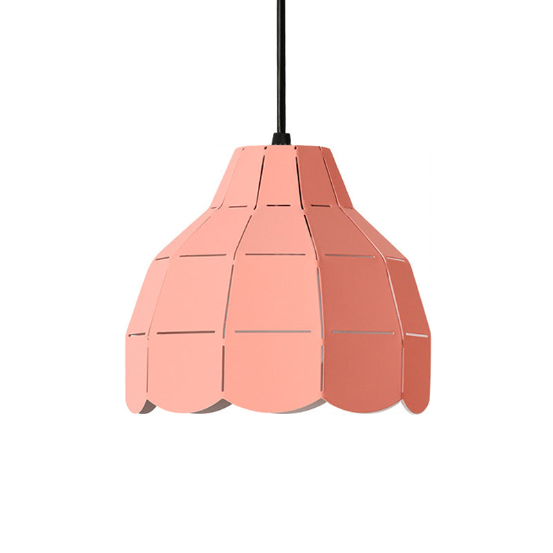 Laser Cut Floral Aluminium Tropfen Pendant Macaron 1 Glühbirne Grün/Gelb/Grau Hängeleuchte