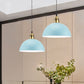 Dome/Zylinder/Kegel Eisen Hängeleuchte Macaron Einzel Weiß/Rosa/Blau und Messing Deckenpendelleuchte für Nachttisch