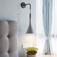 Frendorf | Trichter/Klok/Hirsch Wandleuchte Nordic Eisen Einfach Grau Wandmontierte Beleuchtungseinrichtung in Warm/Weiß Licht für Schlafzimmer