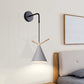 Frendorf | Trichter/Klok/Hirsch Wandleuchte Nordic Eisen Einfach Grau Wandmontierte Beleuchtungseinrichtung in Warm/Weiß Licht für Schlafzimmer