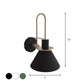 Frendorf | Schwarz/Weiß/Grün Kegel Wandlampe Macaron 1-Licht Metall Wandleuchte mit gebogenem Arm für Schlafzimmer, Warm/Weiß Licht