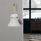 Frendorf | Schwarz/Weiß/Grün Kegel Wandlampe Macaron 1-Licht Metall Wandleuchte mit gebogenem Arm für Schlafzimmer, Warm/Weiß Licht
