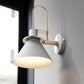 Frendorf | Schwarz/Weiß/Grün Kegel Wandlampe Macaron 1-Licht Metall Wandleuchte mit gebogenem Arm für Schlafzimmer, Warm/Weiß Licht