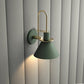 Frendorf | Schwarz/Weiß/Grün Kegel Wandlampe Macaron 1-Licht Metall Wandleuchte mit gebogenem Arm für Schlafzimmer, Warm/Weiß Licht