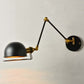 Frendorf | Bowl Restaurant Verstellbare Wandlampe Vintage Metall Einzelne Schwarze Wandmontierte Lampe mit Drahtschutz, 4"+4"/8"+8"/12"+6" Breite