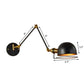 Frendorf | Bowl Restaurant Verstellbare Wandlampe Vintage Metall Einzelne Schwarze Wandmontierte Lampe mit Drahtschutz, 4"+4"/8"+8"/12"+6" Breite