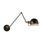 Frendorf | Bowl Restaurant Verstellbare Wandlampe Vintage Metall Einzelne Schwarze Wandmontierte Lampe mit Drahtschutz, 4"+4"/8"+8"/12"+6" Breite