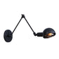 Frendorf | Schwarzer Schwenkbarer Wandlicht-Kit Vintage Eisen 8"/19,5"+19,5" Breit 1 Glühbirne Schlafzimmer Wandmontierte Leselampe