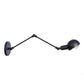 Frendorf | Schwarzer Schwenkbarer Wandlicht-Kit Vintage Eisen 8"/19,5"+19,5" Breit 1 Glühbirne Schlafzimmer Wandmontierte Leselampe