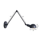 Frendorf | Schwarzer Schwenkbarer Wandlicht-Kit Vintage Eisen 8"/19,5"+19,5" Breit 1 Glühbirne Schlafzimmer Wandmontierte Leselampe