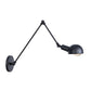 Frendorf | Schwarzer Schwenkbarer Wandlicht-Kit Vintage Eisen 8"/19,5"+19,5" Breit 1 Glühbirne Schlafzimmer Wandmontierte Leselampe