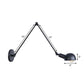 Frendorf | Schwarzer Schwenkbarer Wandlicht-Kit Vintage Eisen 8"/19,5"+19,5" Breit 1 Glühbirne Schlafzimmer Wandmontierte Leselampe
