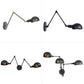 Frendorf | Industriële Koepelvormige Wandlamp Kit Enkelvoudige Gloeilamp IJzeren Wandmontage Verlichtingsarmatuur met Swingarm in Zwart, 6"+6"/12"+6" W