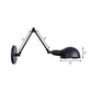 Frendorf | Industriële Koepelvormige Wandlamp Kit Enkelvoudige Gloeilamp IJzeren Wandmontage Verlichtingsarmatuur met Swingarm in Zwart, 6"+6"/12"+6" W
