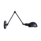 Frendorf | Industriële Koepelvormige Wandlamp Kit Enkelvoudige Gloeilamp IJzeren Wandmontage Verlichtingsarmatuur met Swingarm in Zwart, 6"+6"/12"+6" W