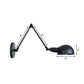 Frendorf | Industriële Koepelvormige Wandlamp Kit Enkelvoudige Gloeilamp IJzeren Wandmontage Verlichtingsarmatuur met Swingarm in Zwart, 6"+6"/12"+6" W