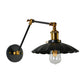 Scalloped Iron Wall Reading Lamp Loft 1 Bulb 8"+8"/12"+12" W Schlafzimmer Wandleuchte mit 2-Gelenk verstellbarem Arm in Schwarz/Weiß-Messing