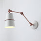 1-Licht Kegel Schatten Wandlampe Nordic Schwarz/Weiß Metall Schwenkarm Wandmontierte Leseleuchte für Schlafzimmer