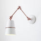 1-Licht Kegel Schatten Wandlampe Nordic Schwarz/Weiß Metall Schwenkarm Wandmontierte Leseleuchte für Schlafzimmer