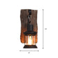Frendorf | 1-Light Lantern Wandleuchtenkit Landschaft Braun Klarglas Wandhängelampe mit rechteckiger/semikreisförmiger Holzrückplatte