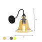 Frendorf | Grün/Klar/Bernstein Glas Carillon Wandlampe Loft 1 Glühbirne Wohnzimmer Gooseneck Wandmontierte Lampe in Schwarz