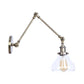 Frendorf | 1-Licht Klar Glas Wandleuchte Fixture Lager Brass/Bronze Schwenkarmschwenk Wandlampe mit Glocken/Kugel Klar Glas Schirm