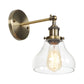 Frendorf | Messing Cone/Glocke Schwenk Shade Wandlampe Industrie Klar Glas Einzel Esszimmer Wandmontage Leuchte