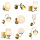 Frendorf | Messing 1-Licht Wandlamp Bevestiging Antieke Frosted Witte Glas Tulp Shade/Cylinder Wandmontage Licht met Arm