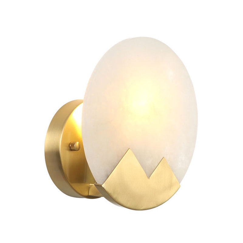 Frendorf | Messing 1-Licht Wandlamp Bevestiging Antieke Frosted Witte Glas Tulp Shade/Cylinder Wandmontage Licht met Arm